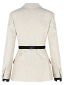 Max Mara 'Neutro' Beige Linen Blazer