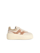 Hogan 'H Stripes' Beige Lear sneakers