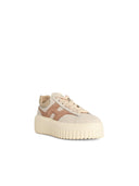 Hogan 'H Stripes' Beige Lear sneakers