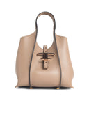 Tod's T Tijdloze mini-boodschappentas in beige leer