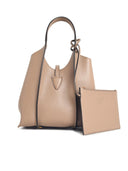 Tod's T Tijdloze mini-boodschappentas in beige leer