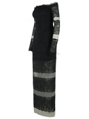 Blumarine Long Dress In Black Stretch Nylon