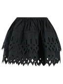 Blumarine 'Tech' Black Cotton Blend Skirt