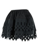 Blumarine 'Tech' Black Cotton Blend Skirt