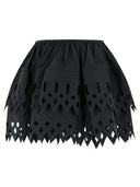 Blumarine 'Tech' Black Cotton Blend Skirt