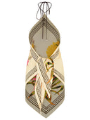 Blumarine Printed Twill Scarf Top