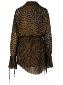 Blumarine Brown Viscose Dress