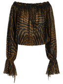 Blumarine Brown Viscose Blouse