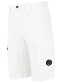 C.P. Company White Cotton Shorts