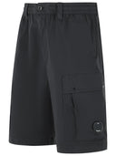 C.P. Company Black Cotton And Nylon Shorts
