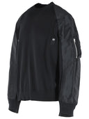 Sacai Black Cotton Blend Sweater