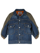 Giacca in denim di cotone blu Sacai