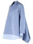 Sacai Light Blue Cotton Blend Shirt