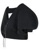 Sacai Black Cashmere Blend Top