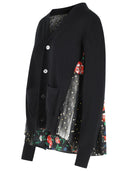 Sacai Black Cotton Cardigan