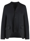 Sacai Black Cotton Blend Cardigan