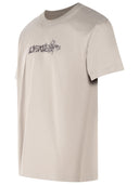 T-shirt en coton blanc cassé 'Heraldic' 'Taupe'