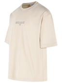 Off White 'Statement' 'Stone' Cotton T Shirt