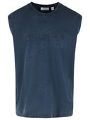 Off White 'Bookish' Blue Cotton Tank Top
