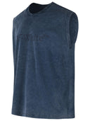 Off White 'Bookish' Blue Cotton Tank Top