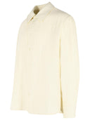 Sefr 'Wes' Ecru Cotton And Linen Shirt