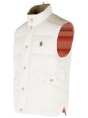 Moncler Grenoble 'Scais' White Polyester Fear Padded Vest
