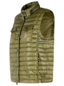 Moncler Grenoble 'Gumiane' Padded Vest With Green Polyamide Hood