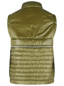 Moncler Grenoble 'Gumiane' Padded Vest With Green Polyamide Hood