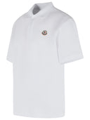 Moncler White Cotton Polo Shirt
