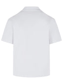 Moncler White Cotton Polo Shirt