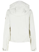 Moncler 'Lasanca' Hooded Jacket In Ivory White Polyamide