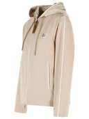 Moncler 'Sarracenia' Hooded Jacket In Polyester And Beige Cotton