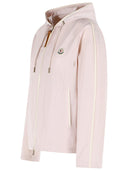 Moncler 'Sarracenia' Hooded Jacket In Polyester And Light Pink Cotton