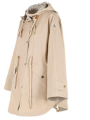 Moncler 'Bruerra' Cape In Beige Cotton Blend