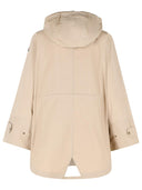 Moncler 'Bruerra' Cape In Beige Cotton Blend