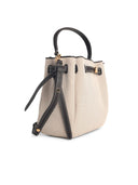Tory Burch Small 'Romy Canvas Bucket' Beige Cotton Bag
