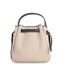 Tory Burch Small 'Romy Canvas Bucket' Beige Cotton Bag