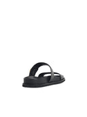 Tory Burch 'Romy Sport' Black Lear Slippers