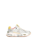 Premiata 'Mased' Silver Lear Blend Sneakers