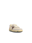 Premiata 'Basket Clad' Ivory White Lear Blend Sneakers