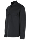 Zegna Black Stretch Cotton Overshirt