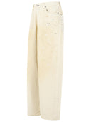 Acne Studios '2023' Ivory White Cotton Jeans