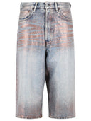 Acne Studios 'Rose Copper/Light Blue' Cotton Blend Bermuda Shorts