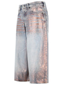 Acne Studios 'Rose Copper/Light Blue' Cotton Blend Bermuda Shorts