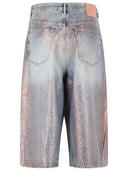 Acne Studios 'Rose Copper/Light Blue' Cotton Blend Bermuda Shorts