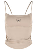 Adidas By Stella Mccartney 'Std' Tank Top In Beige Polyester Blend