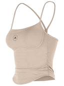 Adidas By Stella Mccartney 'Std' Tank Top In Beige Polyester Blend