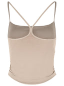 Adidas By Stella Mccartney 'Std' Tank Top In Beige Polyester Blend