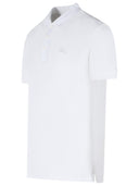 Burberry 'Eddie' White Cotton Polo Shirt