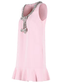 Self Portrait 'Bonded' Pink Polyester Dress